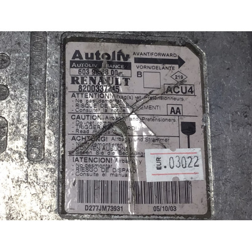 Renault Megane Airbag Beyni 603988800 8200337245