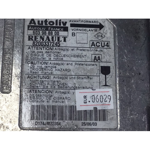 Renault Megane Airbag Beyni 603988800 8200337245