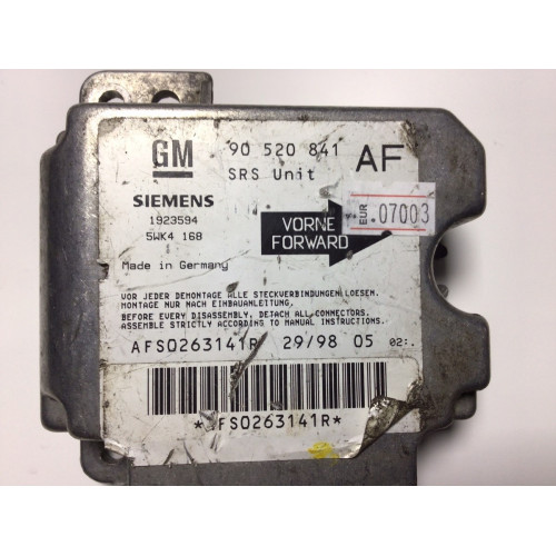 Opel Astra G Airbag Beyni 90520841 5WK4168 AF