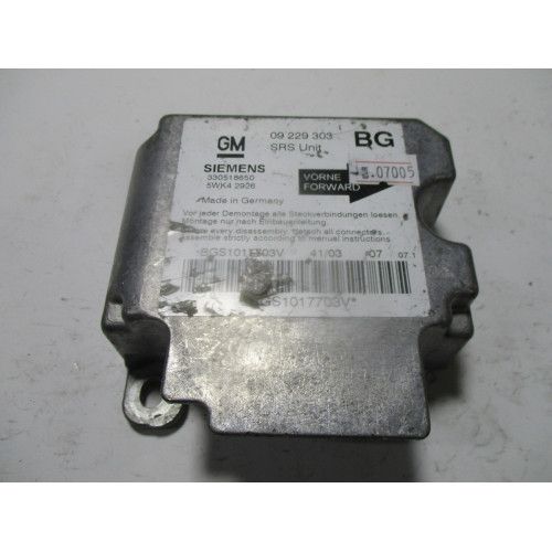 Opel Zafira A Airbag Beyni 09229303 5WK42926 BG