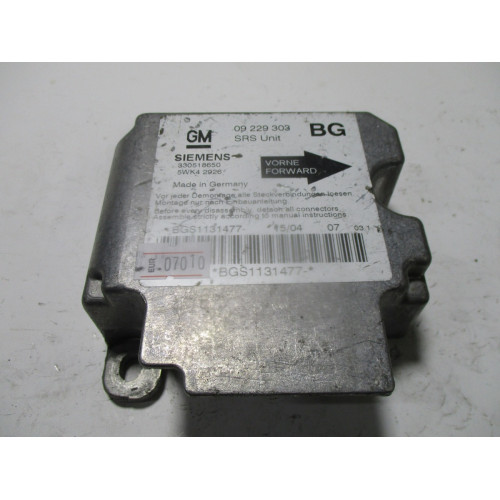 Opel Zafira A Airbag Beyni 09229303 5WK42926 BG