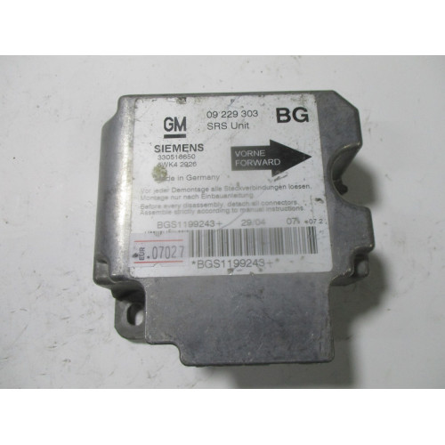 Opel Zafira A Airbag Beyni 09229303 5WK42926 BG