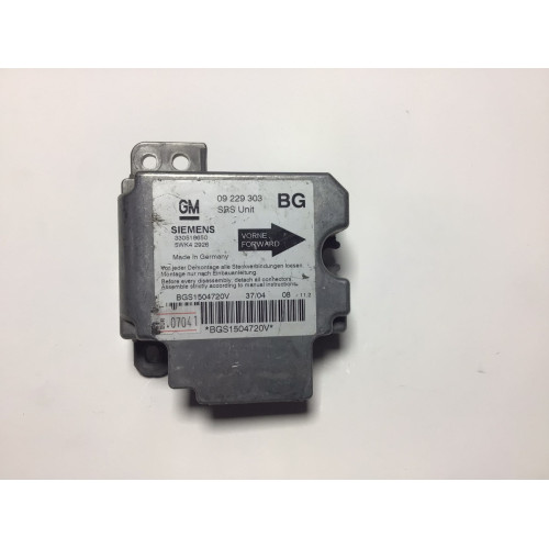Opel Zafira A Airbag Beyni 09229303 5WK42926 BG
