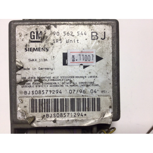 Opel Astra F Airbag Beyni 90562544 5WK4113A BJ
