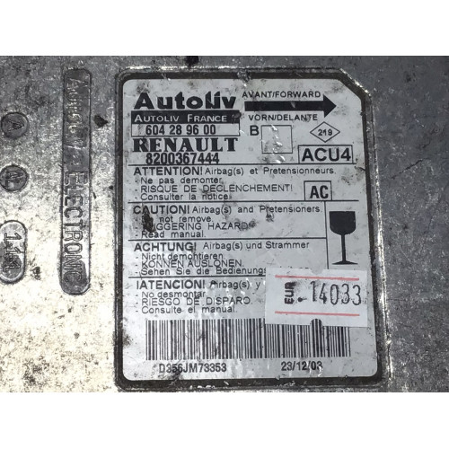 Renault Megane 2 Airbag Beyni 8200367444 604289600