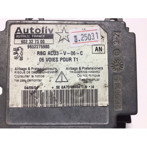 Peugeot 206 Airbag Beyni 602327300 9652275980