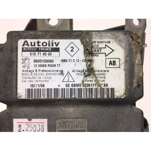 Peugeot 308 Airbag Beyni 9665100080 610714900