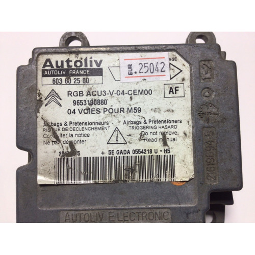 Peugeot Partner Citroen Berlingo Airbag Beyni 603602500 9653190880