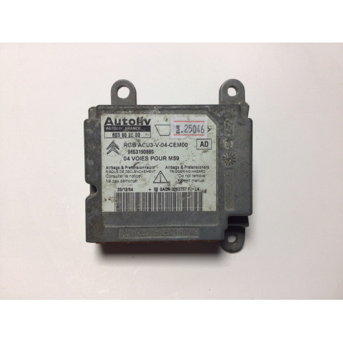 Peugeot Partner Citroen Airbag Beyni 603602500 9653190880