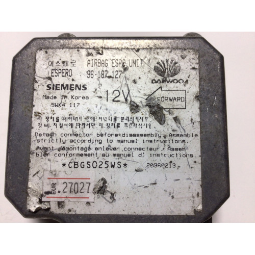 Daewoo Espero Airbag Beyni 96187127 5WK4117