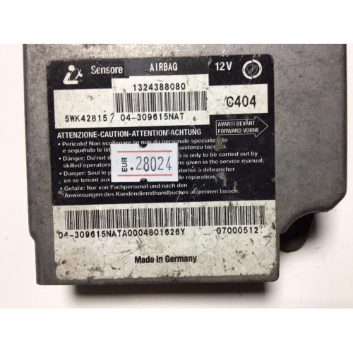 Fiat Citroen Peugeot Airbag Beyni 1324388080 04-309615NAT 5WK4815