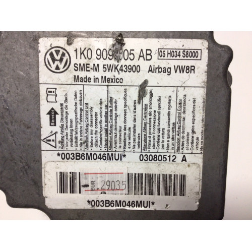 Volkswagen Golf Jetta Airbag Beyni 1K0909605AB İNDEX5