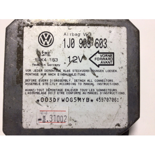 Volkswagen Golf Airbag Beyni 1J0909603 5WK4163 NOİNDEX