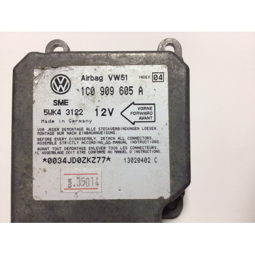 Volkswagen Golf Airbag Beyni 1C0909605A 5WK43122 İNDEX4