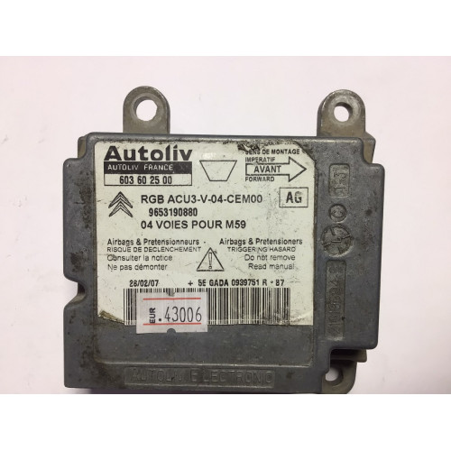 Citroen Berlingo Airbag Beyni 603602500 9653190880