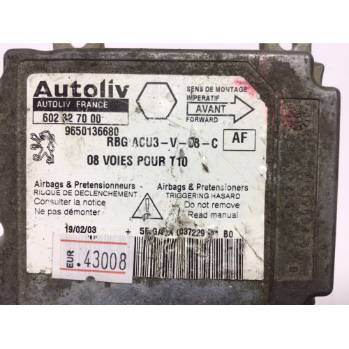 Peugeot 941 Airbag Beyni 9650136680 602327000