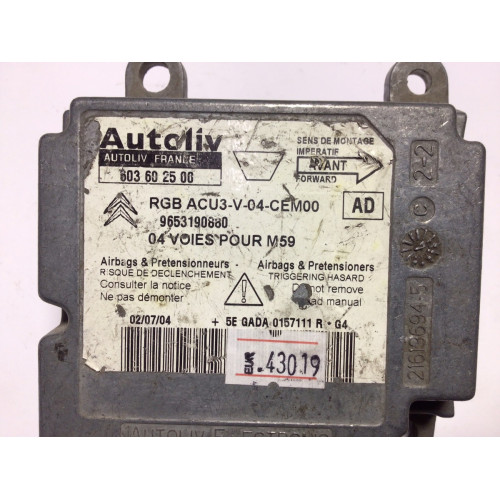 Citroen Berlingo Airbag Beyni 603602500 9653190880