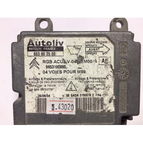 Citroen Berlingo Airbag Beyni 603602500 9653190880