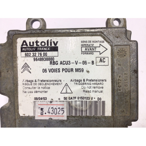 Citroen Berlingo Airbag Beyni 9648938880 602327600