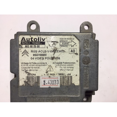 Citroen Berlingo Airbag Beyni 603602500 9653190880