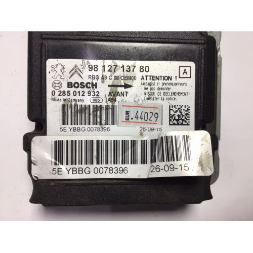 Peugeot 208 Airbag Beyni 9812713780 0285012932