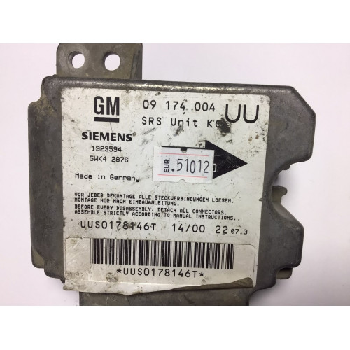 Opel Astra G Airbag Beyni 09174004 1923594 5WK42876