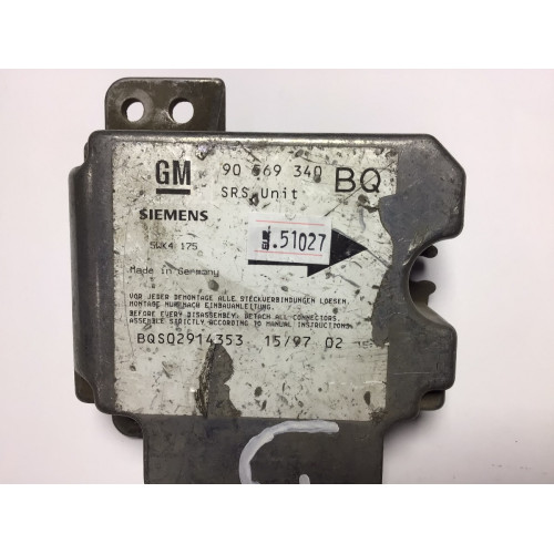 Opel Vectra B Airbag Beyni 90569340 5WK4175 BQ