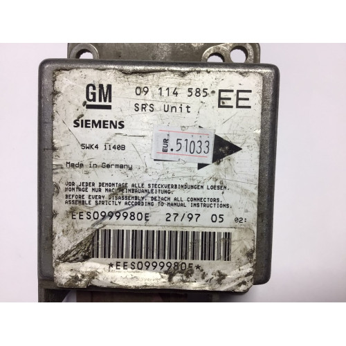 Opel Corsa B Airbag Beyni 09114585 5WK41140B EE