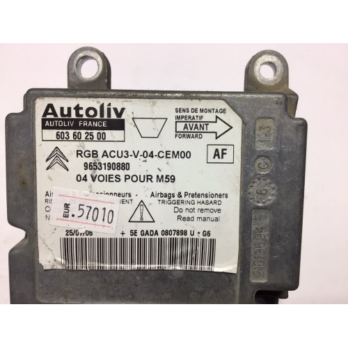Peugeot Partner Citroen Berlingo Airbag Beyni 603602500 9653190880