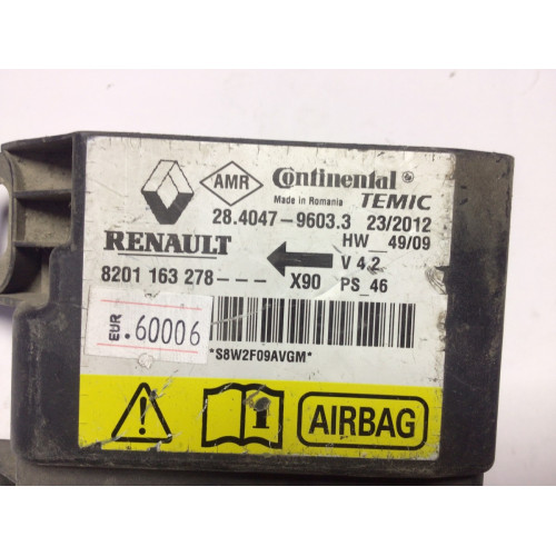 Renault Sandero Airbag Beyni 8201163278 28.4047-9603.3 