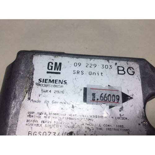 Opel Zafira A Airbag Beyni 09229303 5WK42926 BG