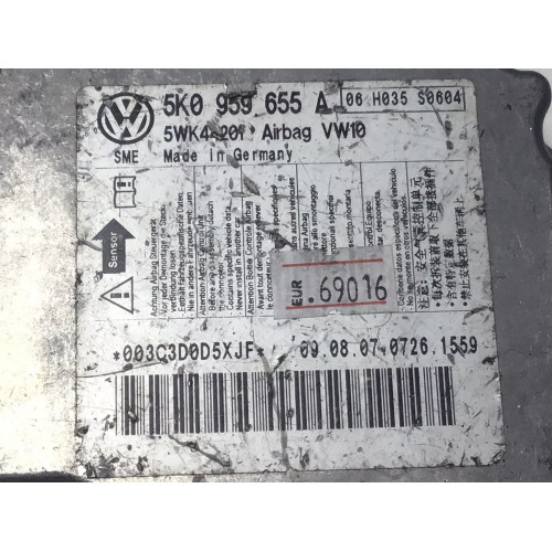Volkswagen Golf Airbag Beyni 5K0959655A 5WK44201