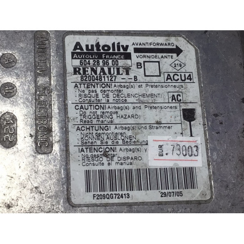Renault Megane 2 Airbag Beyni 8200481127B 604289600