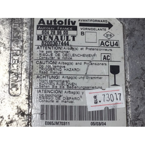 Renault Megane 2 Airbag Beyni 8200367444 604289600