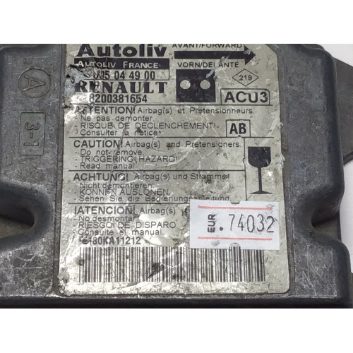 Renault Megane Airbag Beyni 605044900 8200381654