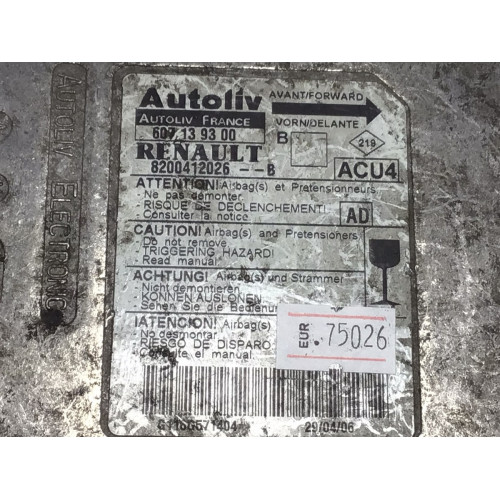 Renault Laguna Megane Airbag Beyni 8200412026B 607139300