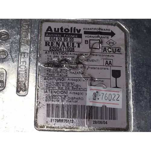 Renault Megane Airbag Beyni 8200411008 604539000