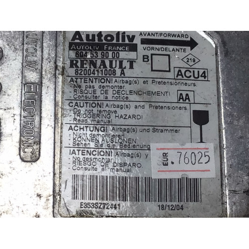 Renault Megane Airbag Beyni 8200411008A 604539000