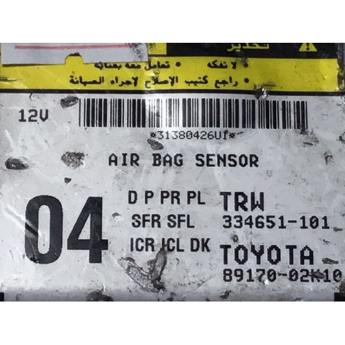 Toyota Corolla Airbag Beyni 89170-02K10 334651-101