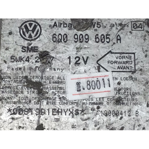 Volkswagen Golf Bora Polo Airbag Beyni 6Q0909605A 5WK42867