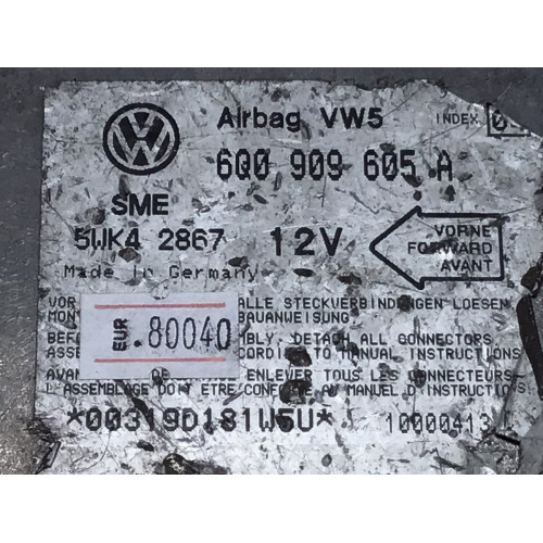 Volkswagen Golf Bora Polo Airbag Beyni 6Q0909605A 5WK42867