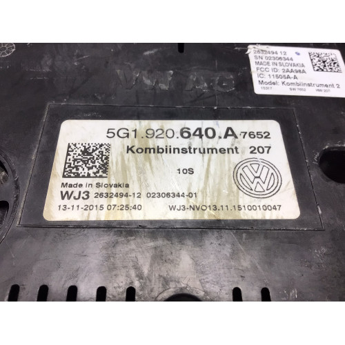 Z Volkswagen Golf 7 Kilometre Saati Gösterge Paneli 5G1920640A