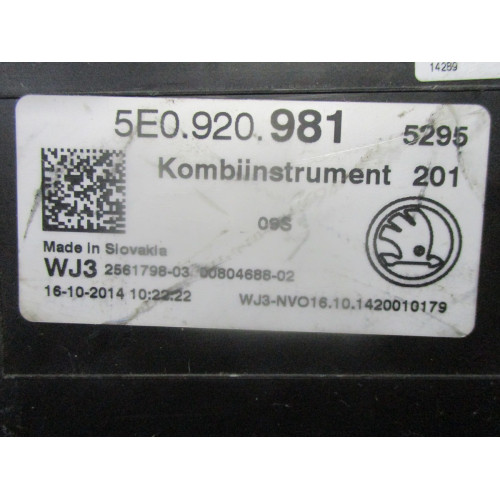 Skoda Octavia 2 TDI Kilometre Saati Gösterge Paneli 5E0920981