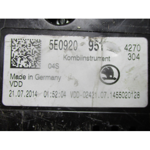 Skoda Octavia  5E Kilometre Saati Gösterge Paneli 5E0920951