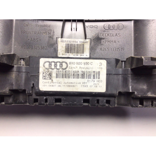 Audi A1 Kilometre Saati Gösterge Paneli 8X0920930C