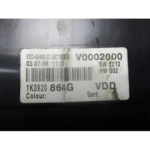 Volkswagen Golf Kilometre Saati Gösterge Paneli 1K0920864G