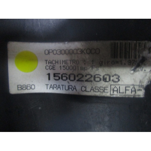 Alfa Romeo 166 Dizel Kilometre Saati Gösterge Paneli 156022603
