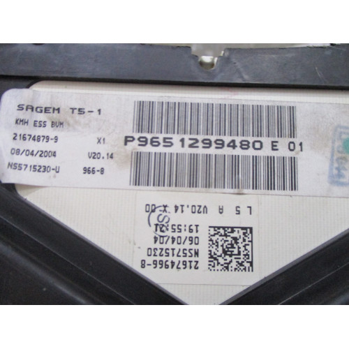 Peugeot 307 Benzinli Kilometre Saati Gösterge Paneli P9651299480E