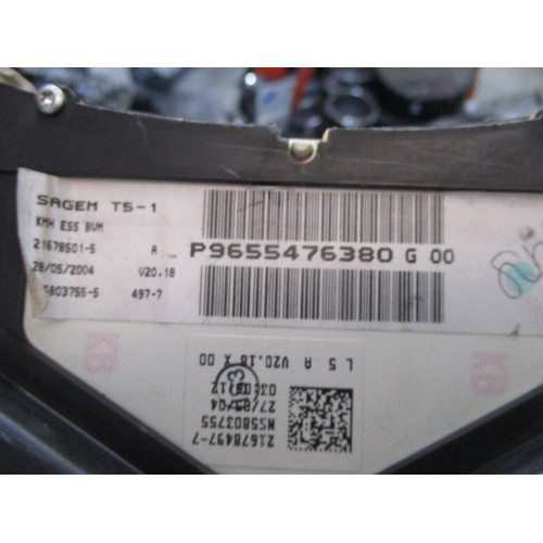 Peugeot 307 Benzinli Kilometre Saati Gösterge Paneli P9655476380G