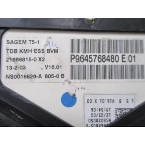 Peugeot 307 Benzinli Kilometre Saati Gösterge Paneli P9645768480E